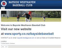 Tablet Screenshot of baysidebaseball.co.nz